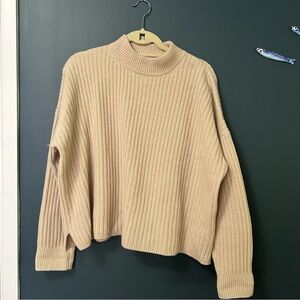 Madewell Cream Mock Neck Sweater